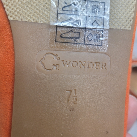 C Wonder Orange Giraffe Ballet Flats Size 7.5 - Picture 9 of 10
